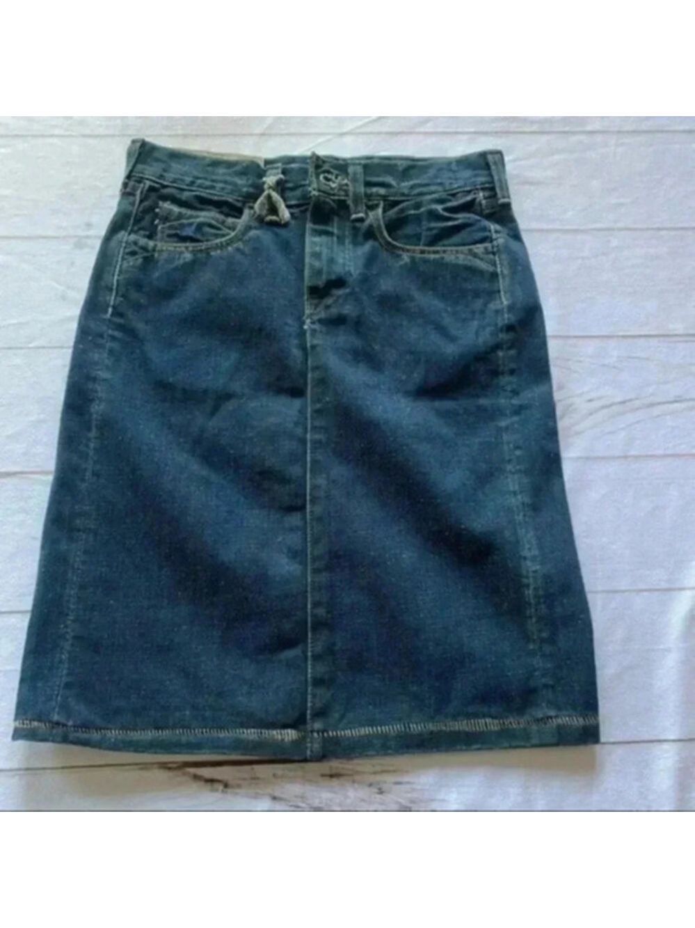 Loomstate Organic Cotton Denim Knee Length Skirt